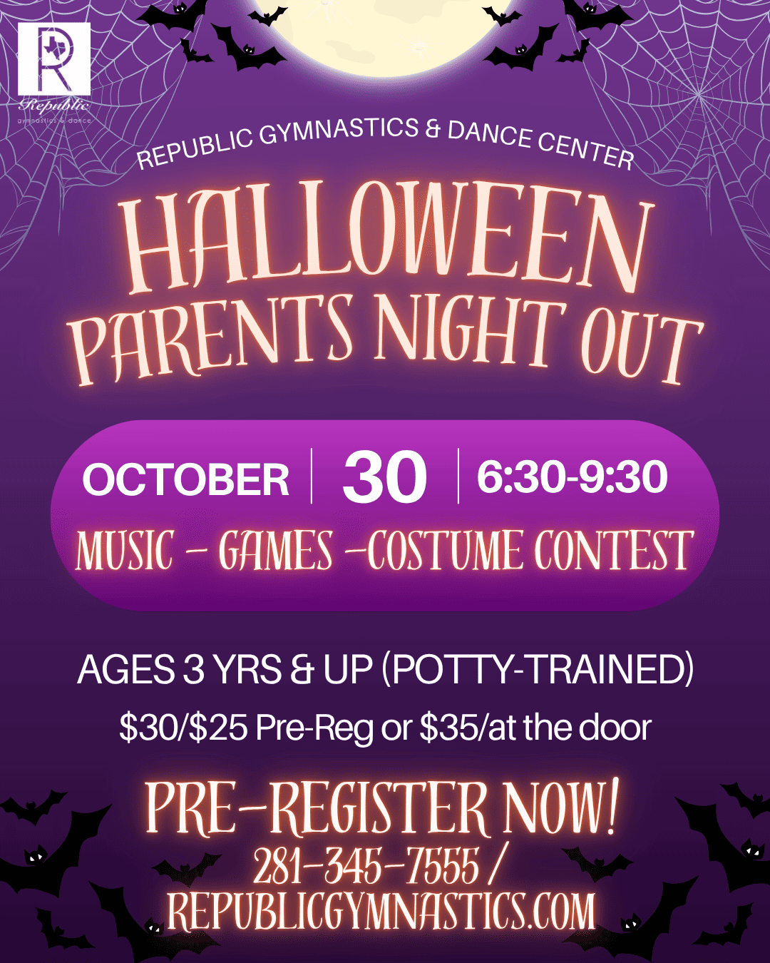 republic gymnastics parents night out